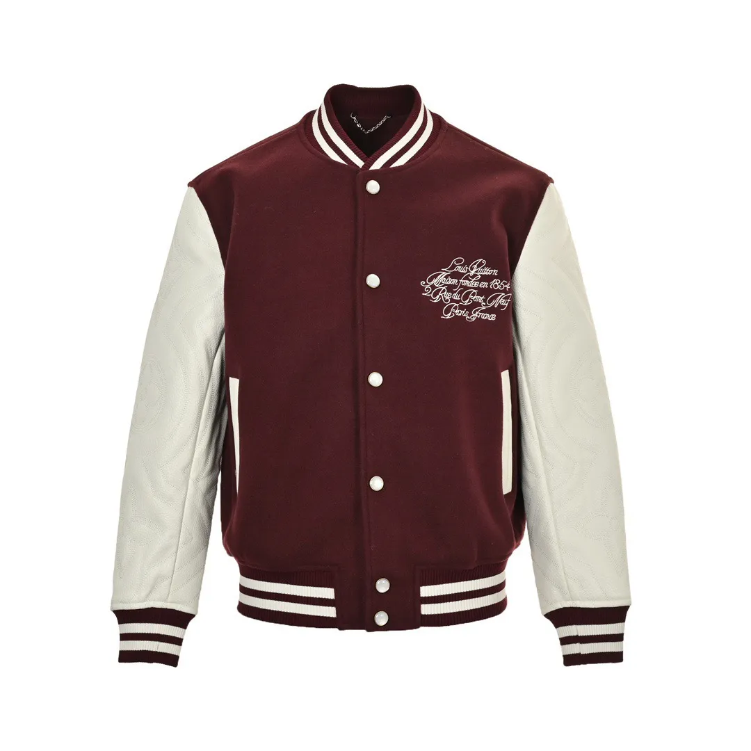 Louis Vuitton 24Fw embroidered logo jersey baseball jacket
